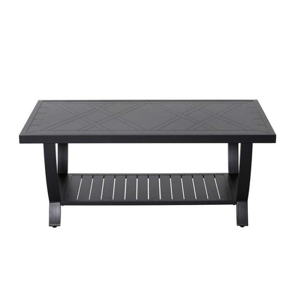 Jarvis 2-Piece Aluminum Sofa Set with Coffee Table