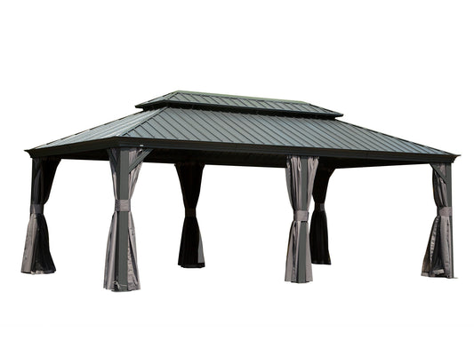 14' x 20' Hardtop Gazebo Outdoor Metal Gazebo Canopy
