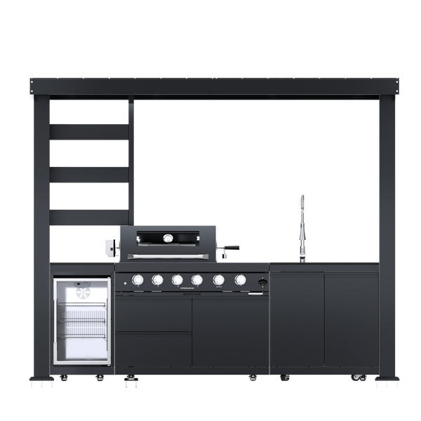 110-Inch Deluxe Stainless Steel Gas Outdoor Kitchen Grill
