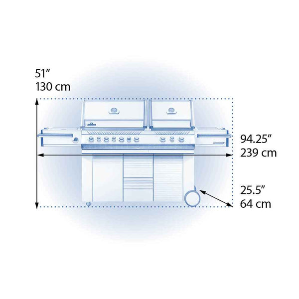 Classic Prestige® PRO 825 RSBI with Power Side Burner, Infrared Rear & Bottom Burners