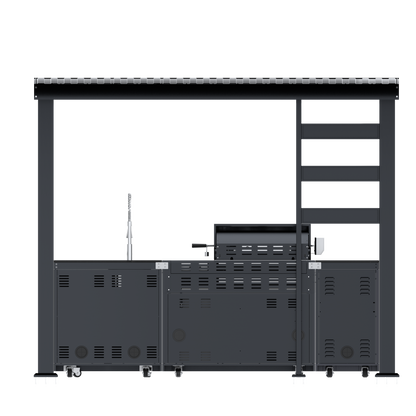 110-Inch Deluxe Stainless Steel Gas Outdoor Kitchen Grill