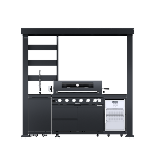 94-Inch 6-Burner Deluxe Stainless Steel Gas Outdoor Kitchen Grill